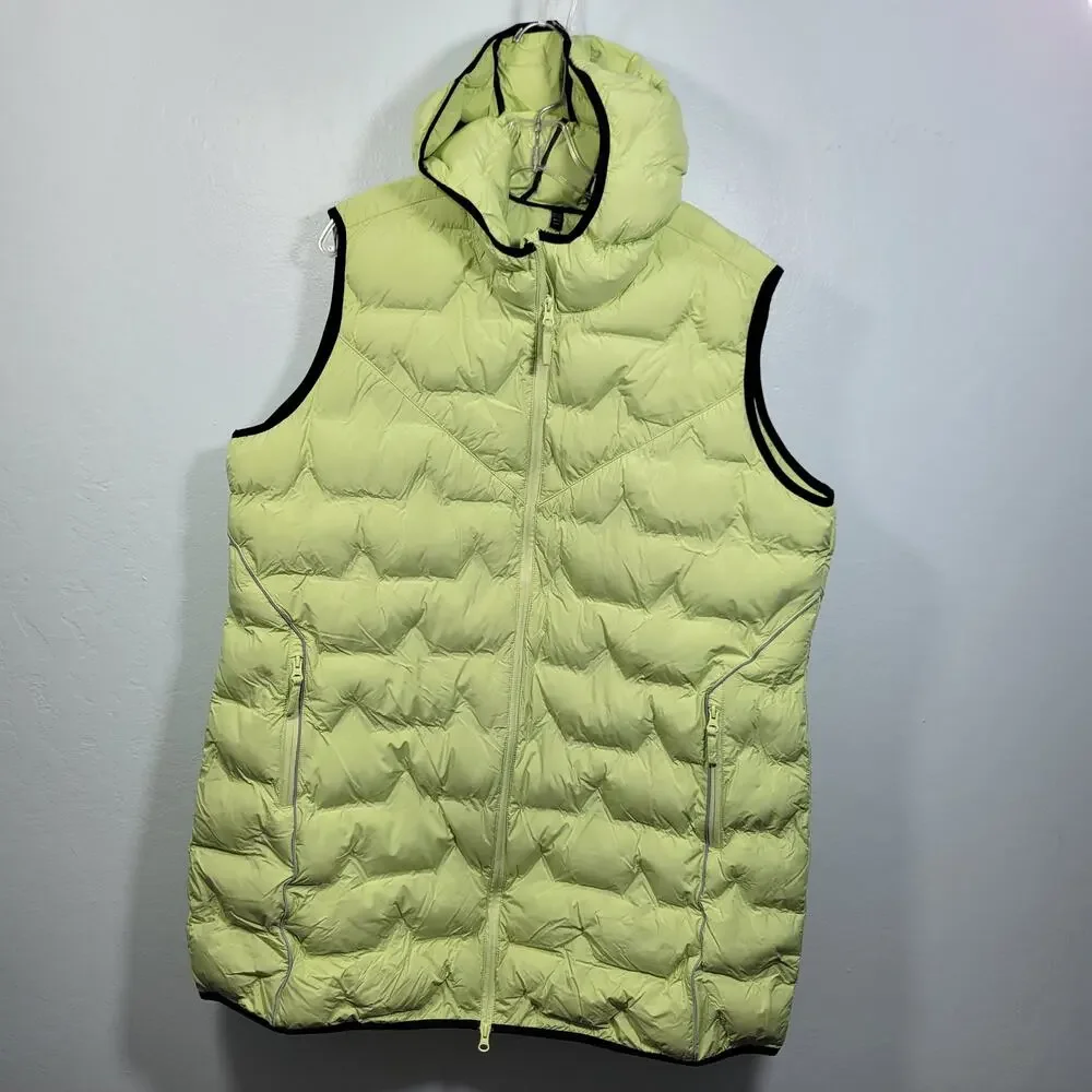 Ulla Popken Women's Hooded Neon Green Puffer Vest Size 20-22 3226-1Clo3 - Picture 8 of 8